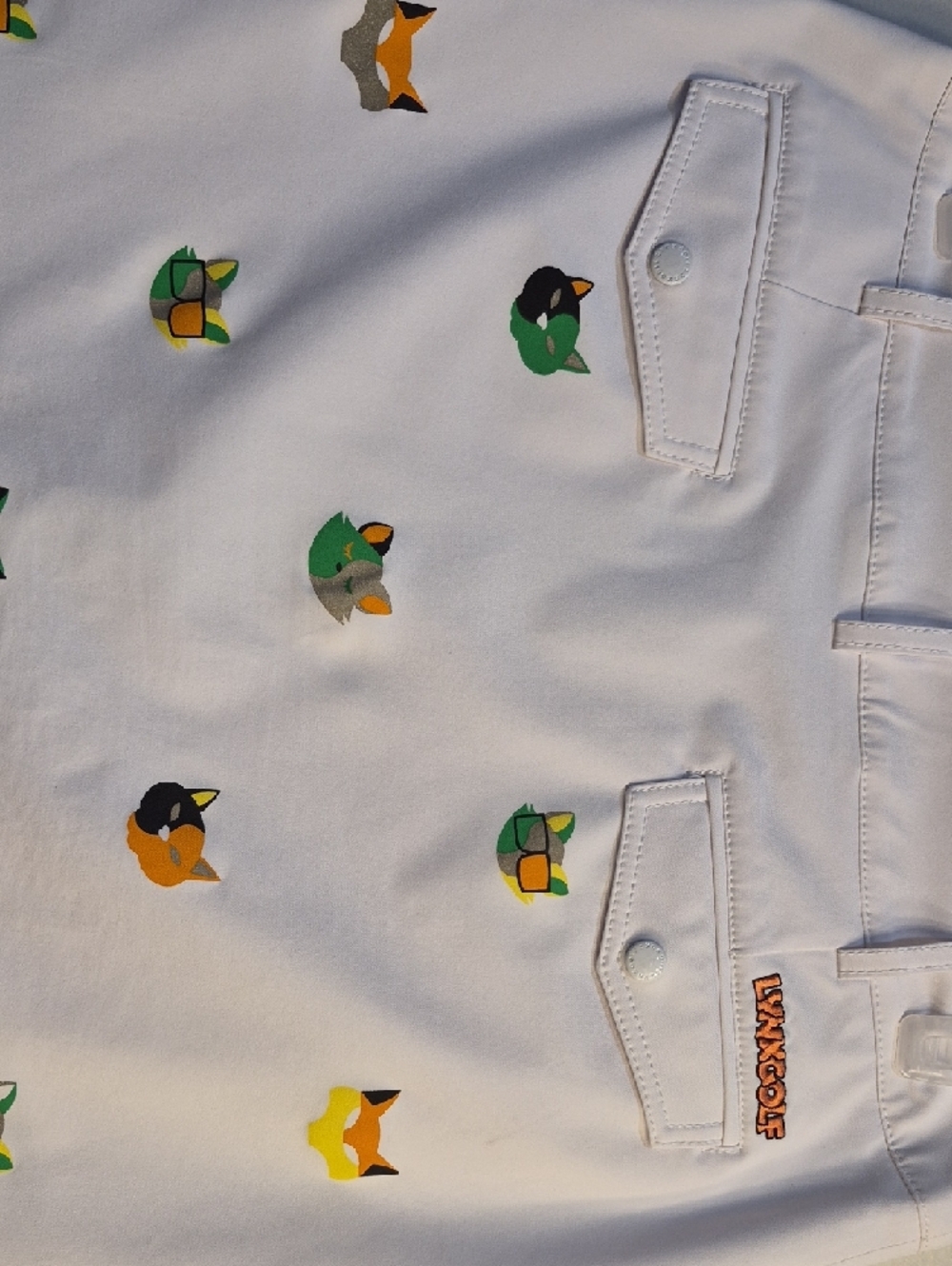 White Embroidered Cat-Pattern Golf Skort - Picture 2 of 12